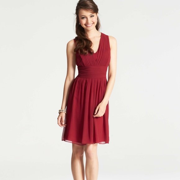 Ann Taylor Dresses & Skirts - NWT Ann Taylor Silk Georgette Pleat Tank Dress 6p